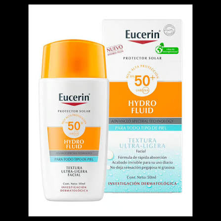 Protector Solar HYDRO FLUID Textura Ultra Ligera FPS 50+ Eucerin 50 ml